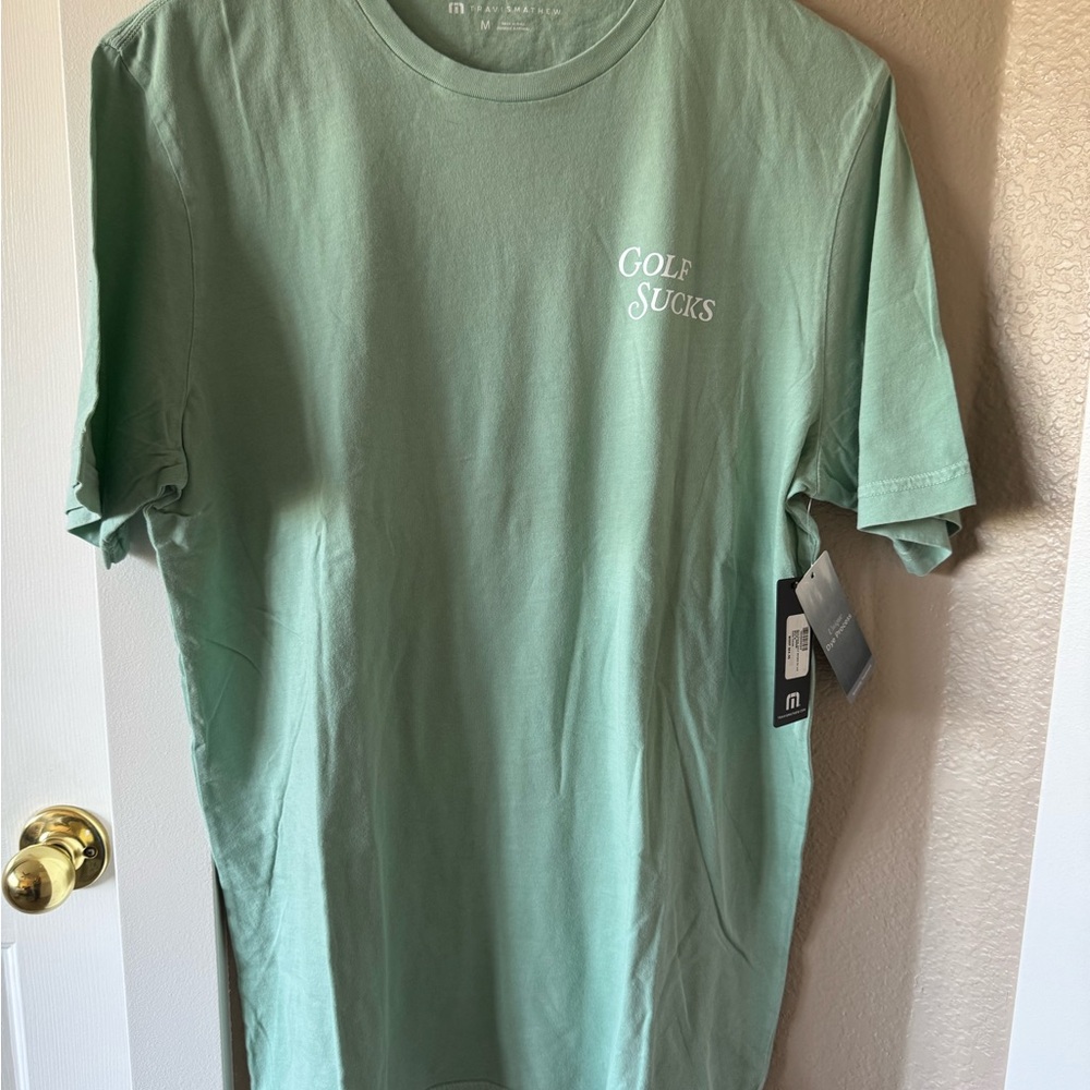 Travis Mathew Men's 'Golf Sucks' Short Sleeve Tee - Sage Green